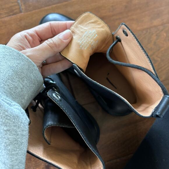 Madewell Black Lace Up Boots - Picture 3 of 10